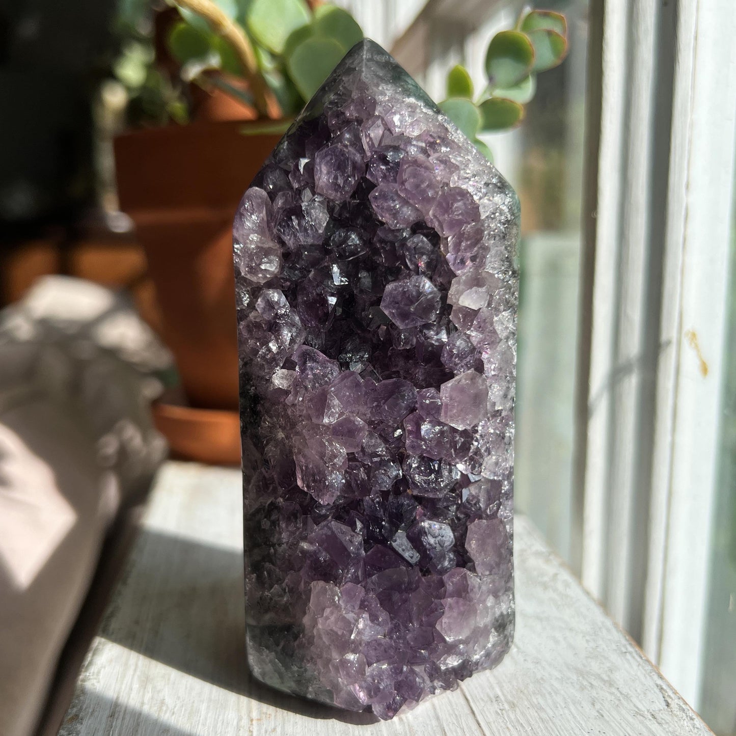 Amethyst Jasper Geode Tower