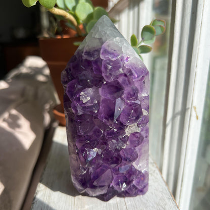 Amethyst Jasper Geode Tower