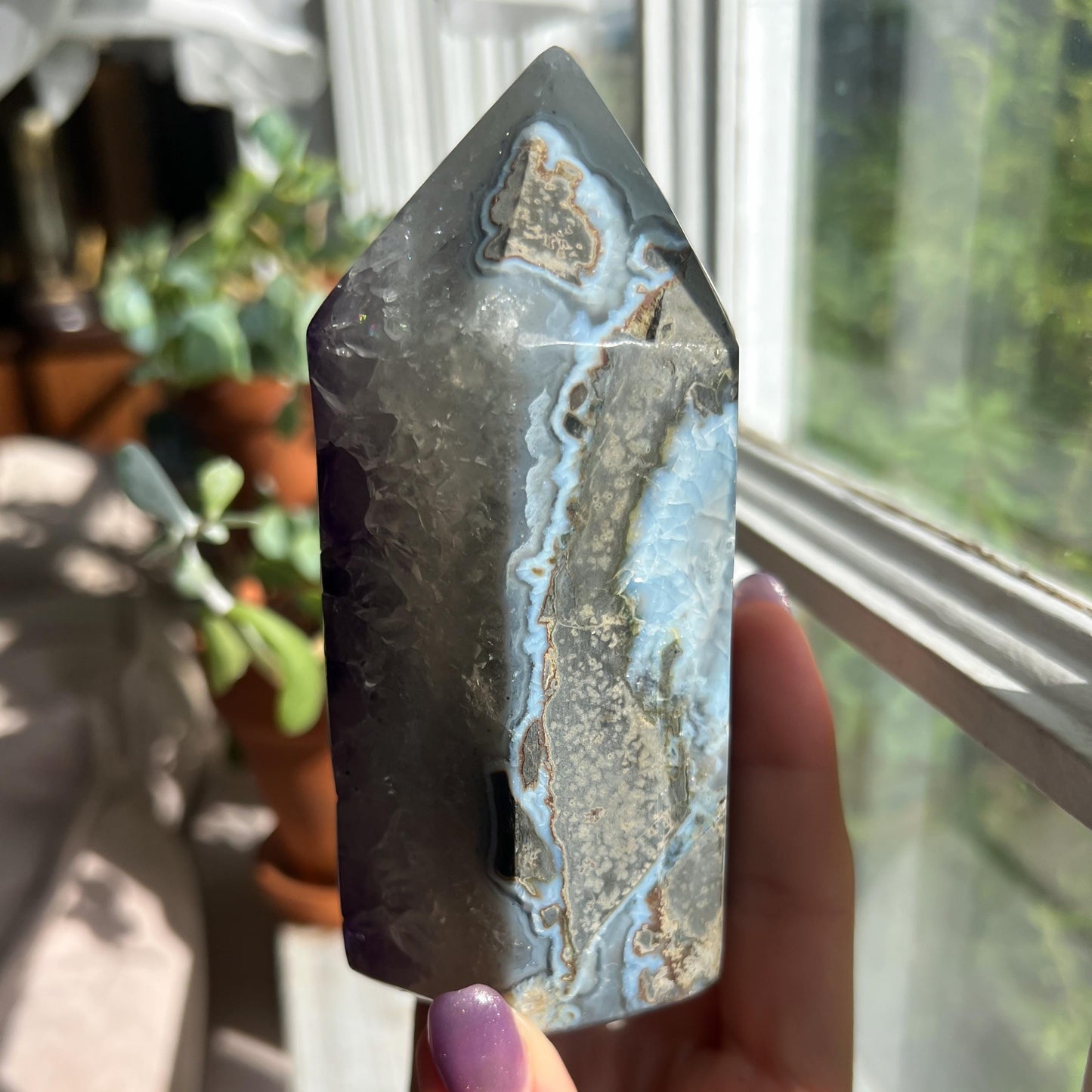 Amethyst Jasper Geode Tower
