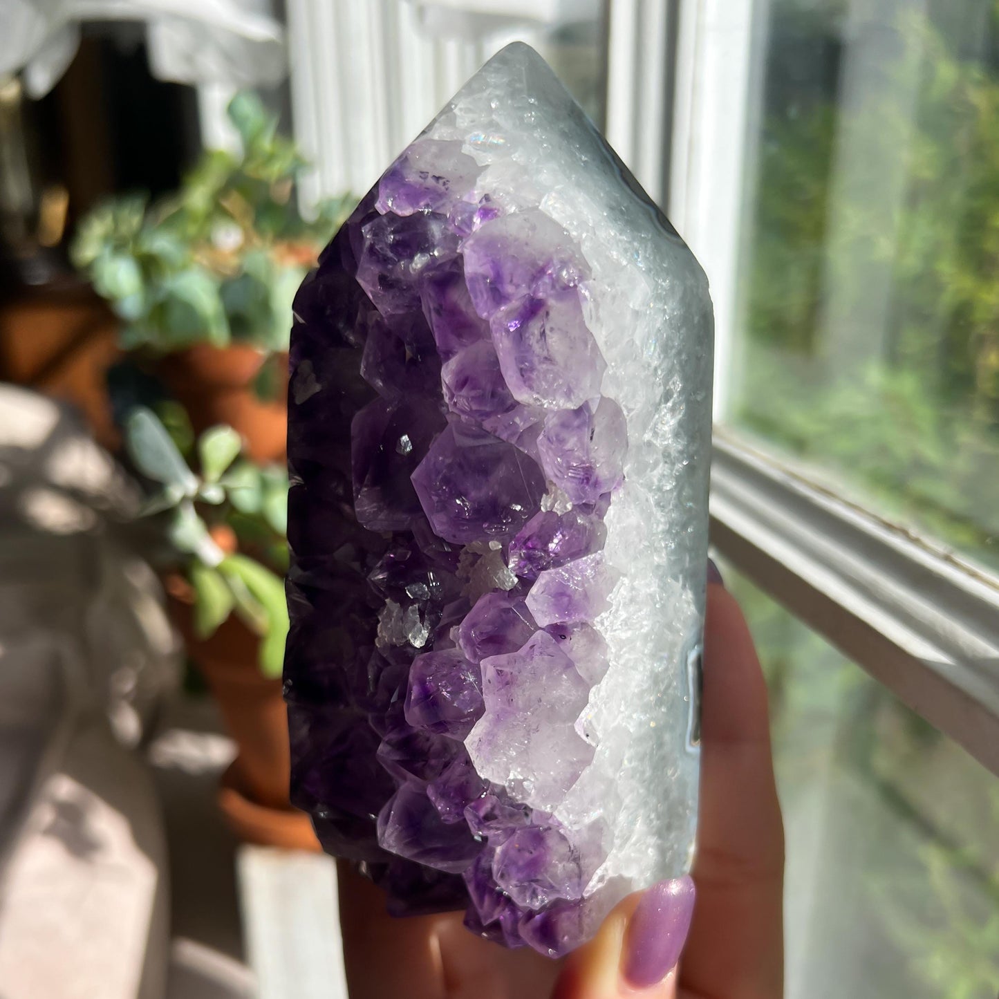 Amethyst Jasper Geode Tower