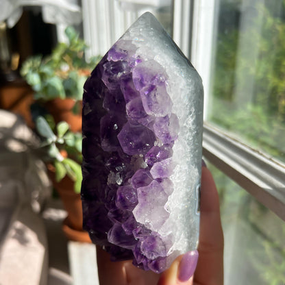Amethyst Jasper Geode Tower