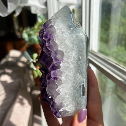 Amethyst Jasper Geode Tower