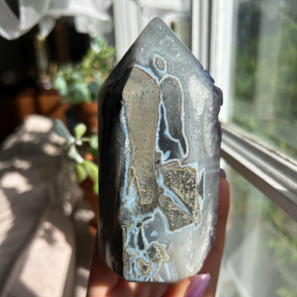 Amethyst Jasper Geode Tower