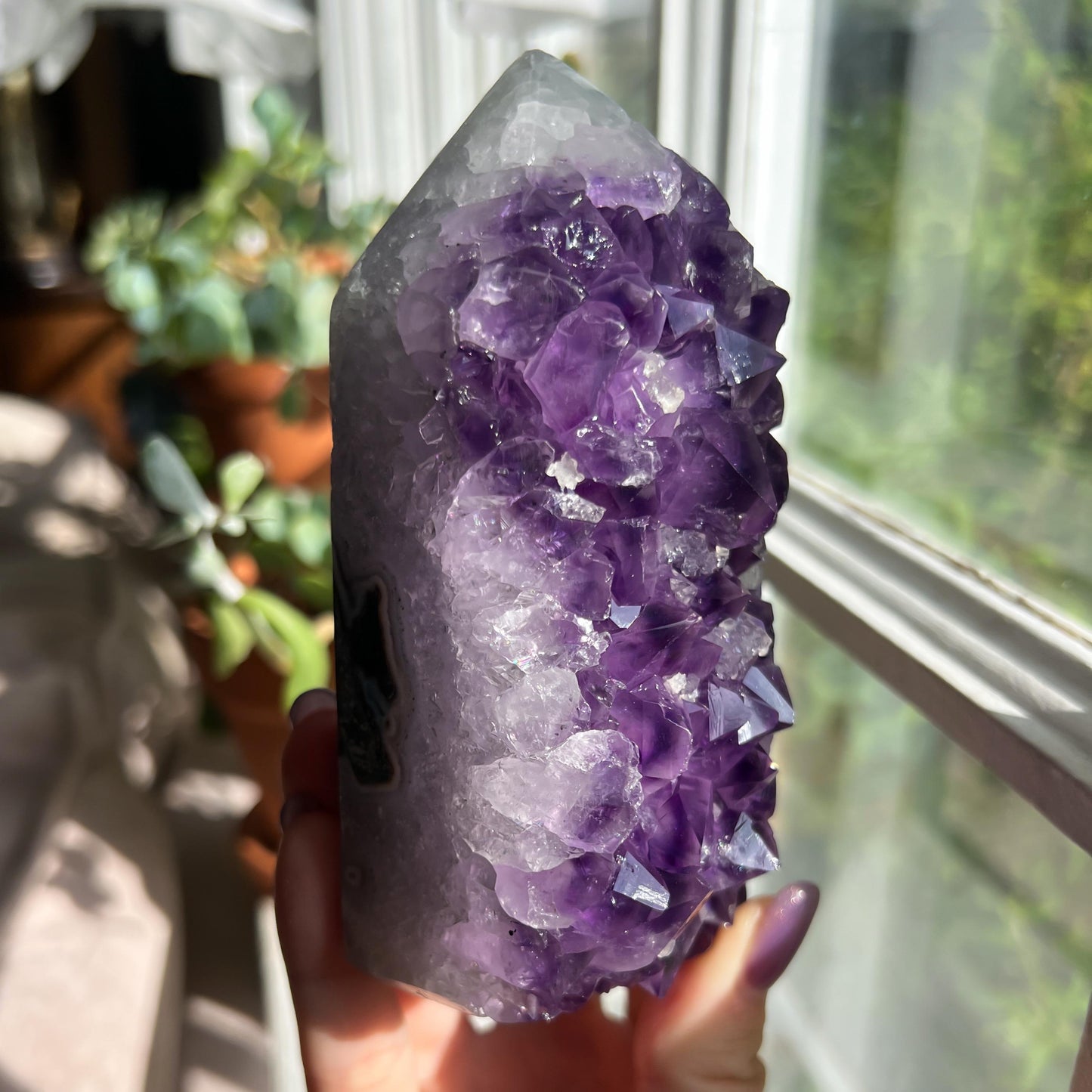 Amethyst Jasper Geode Tower