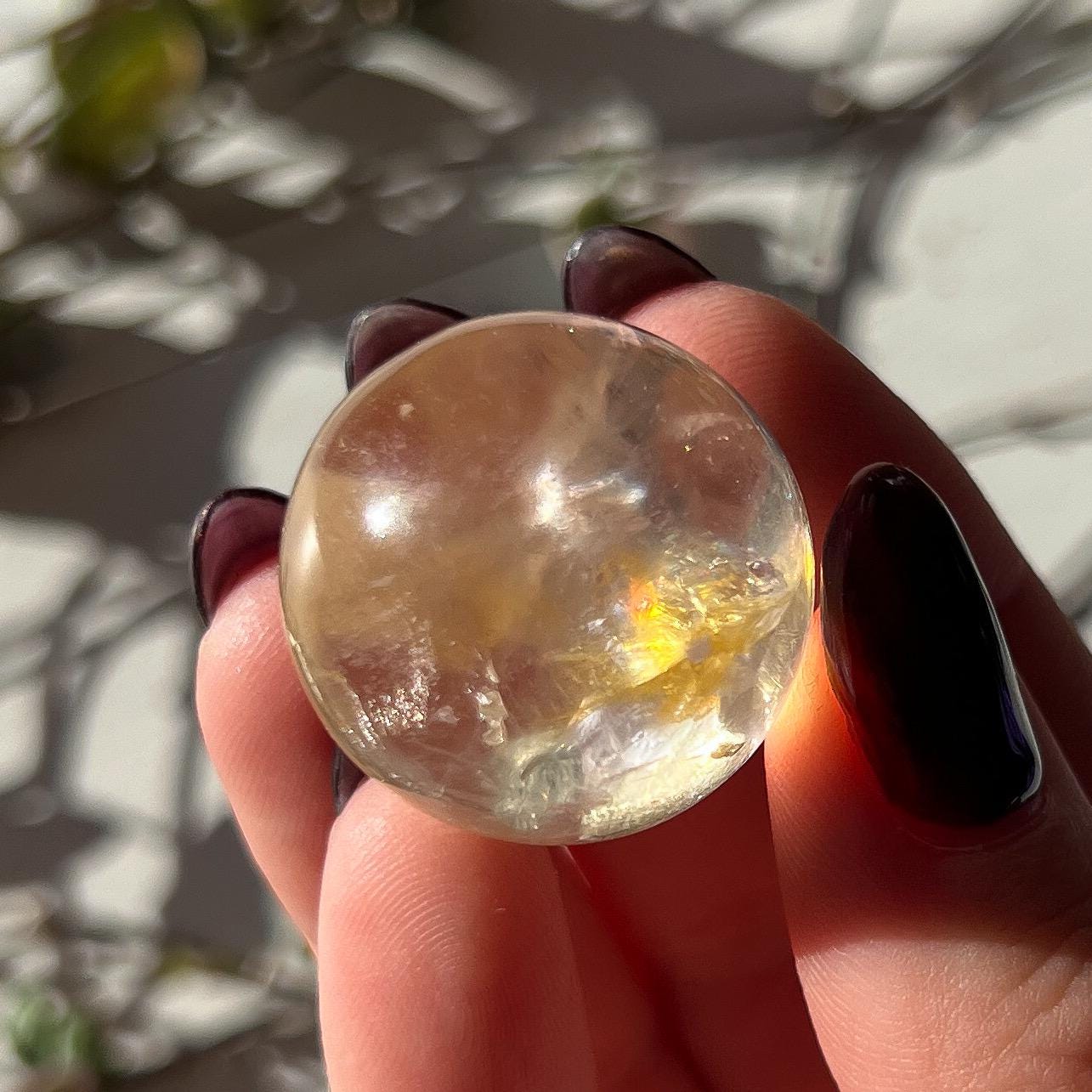 Pyrite Golden Healer Quartz Sphere