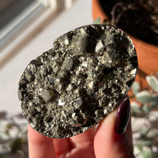 Pyrite Geode Palm Stone