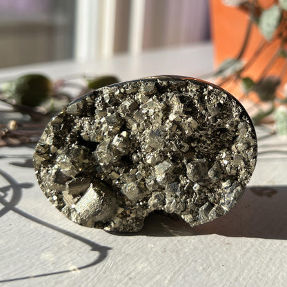 Pyrite Geode Palm Stone