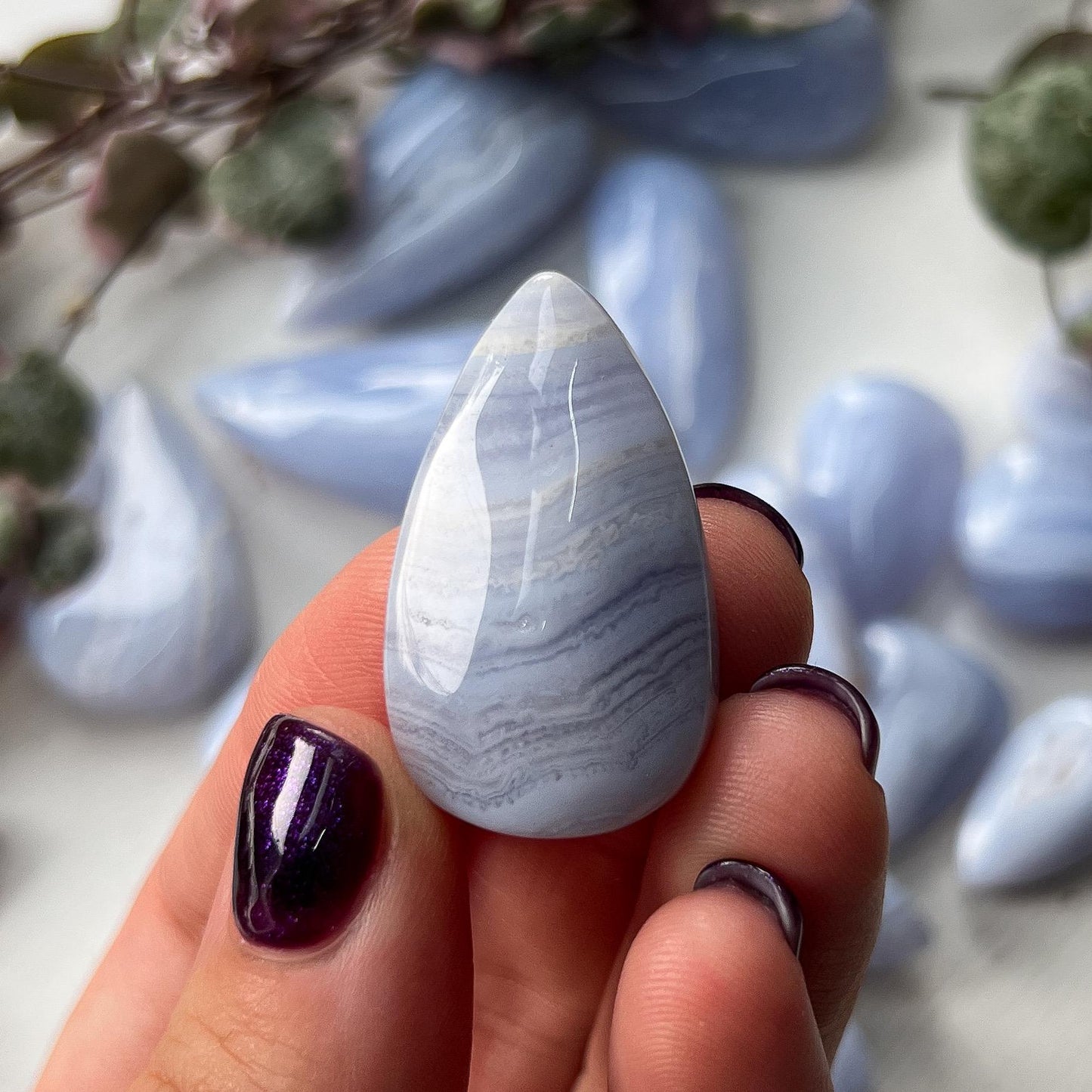 Blue Lace Agate Cabochon