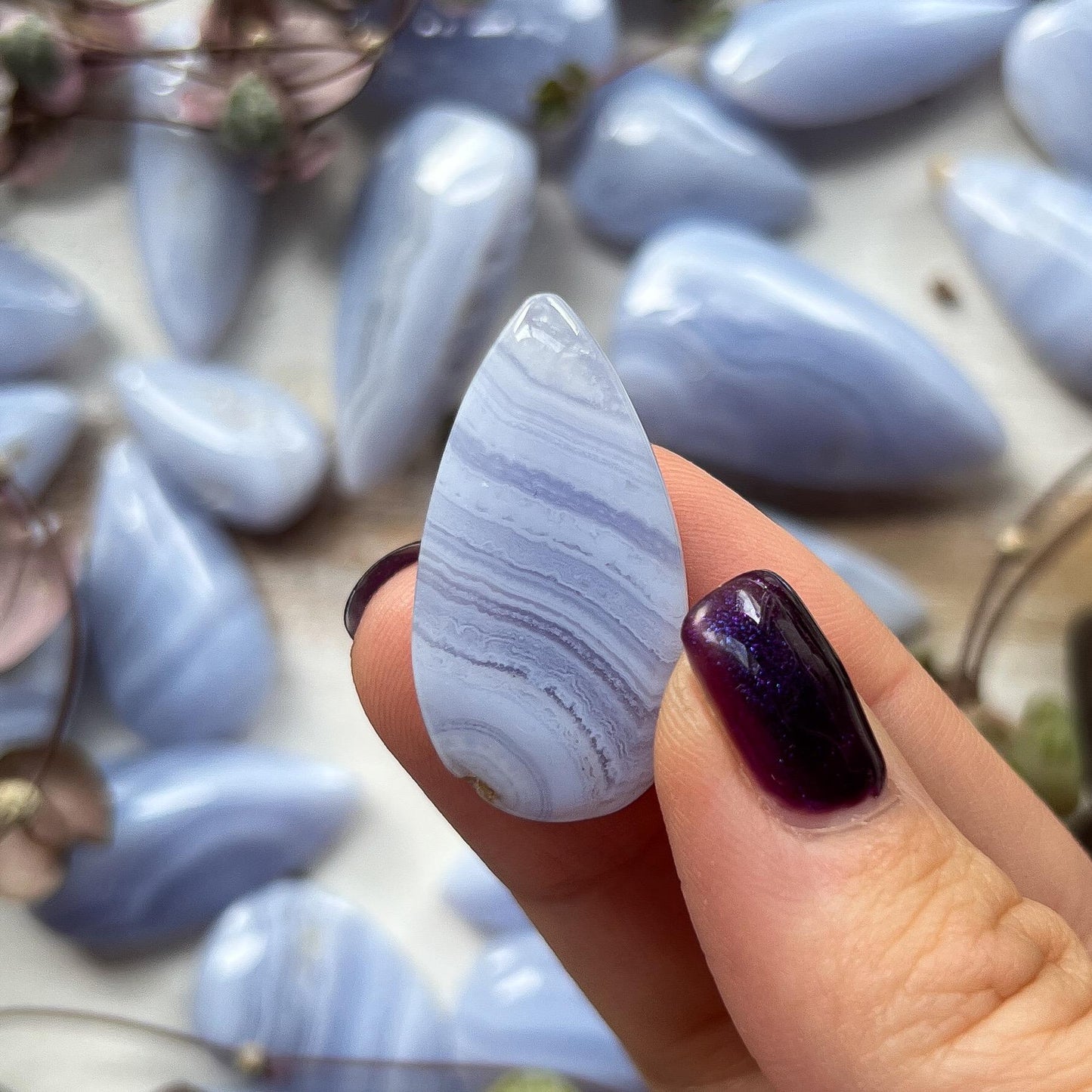 Blue Lace Agate Cabochon