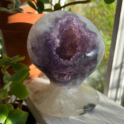 Amethyst Geode Self Standing Sphere