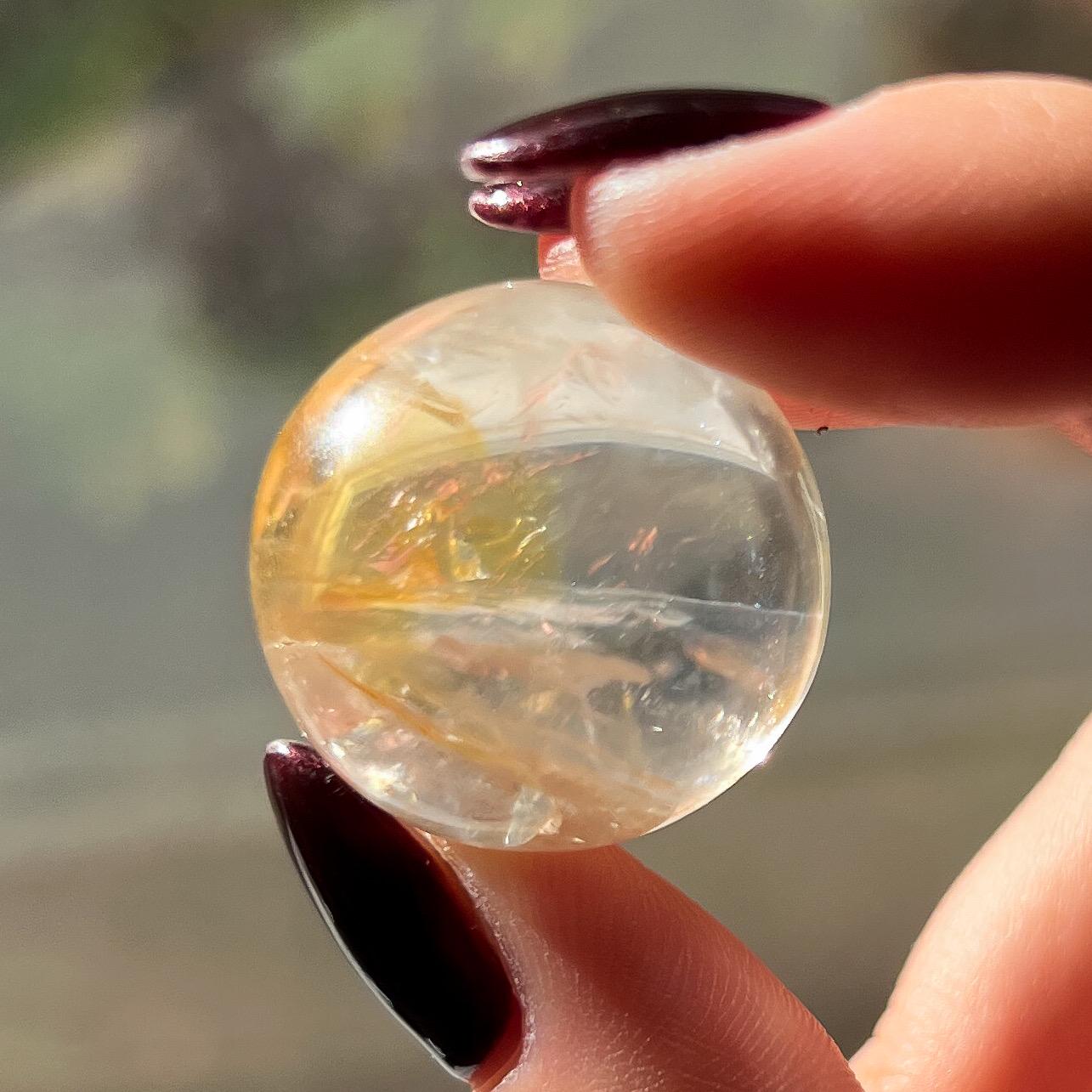 Pyrite Golden Healer Quartz Sphere