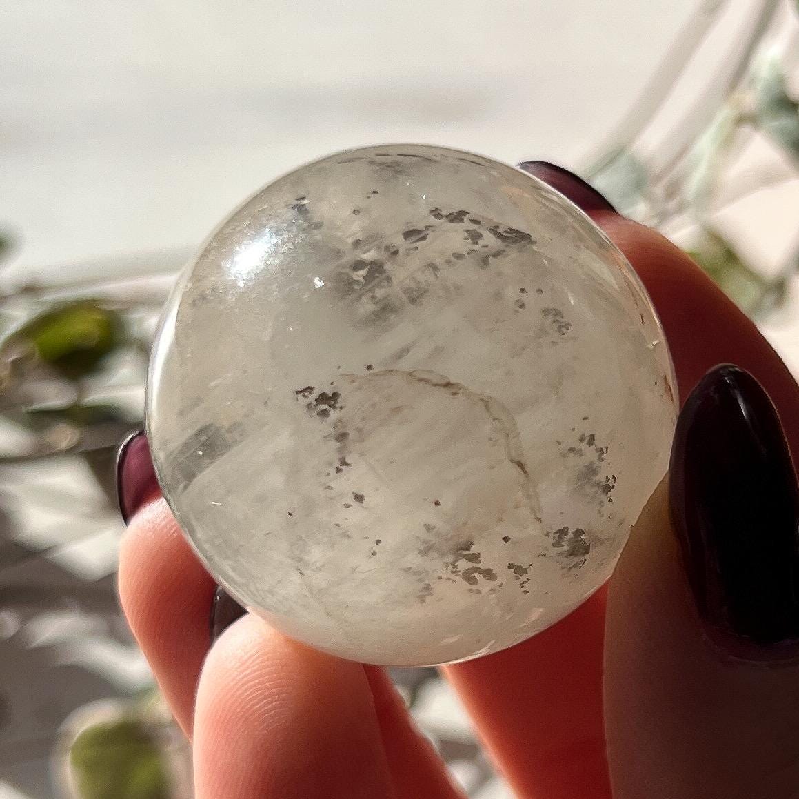 Pyrite in Golden Healer Quartz Sphere (35mm)