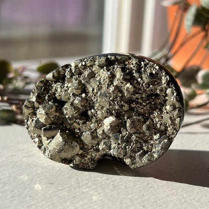 Pyrite Geode Palm Stone