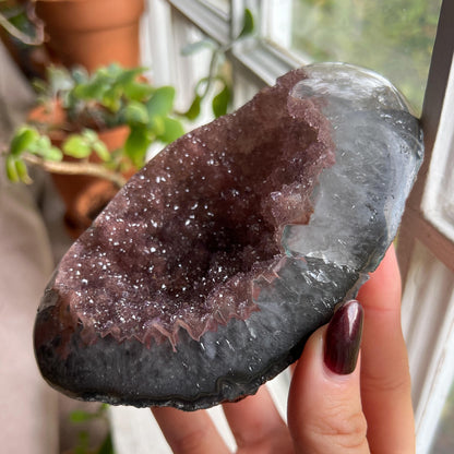 Pink Amethyst Druzy Geode