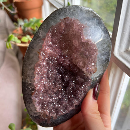 Pink Amethyst Druzy Geode