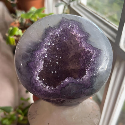 Amethyst Geode Self Standing Sphere