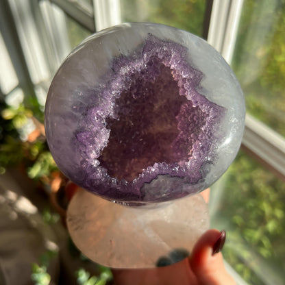 Amethyst Geode Self Standing Sphere