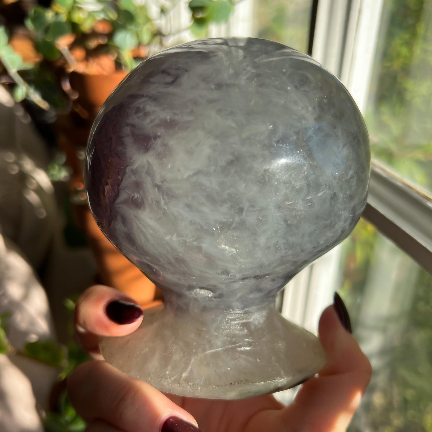Amethyst Geode Self Standing Sphere