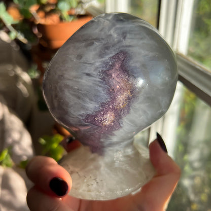 Amethyst Geode Self Standing Sphere