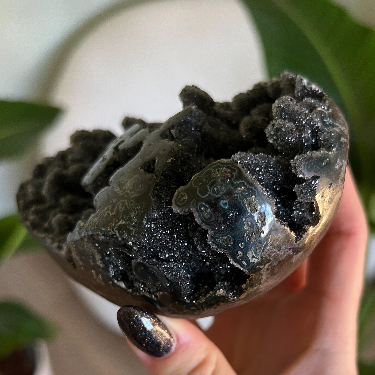 Black Galaxy Amethyst Geode