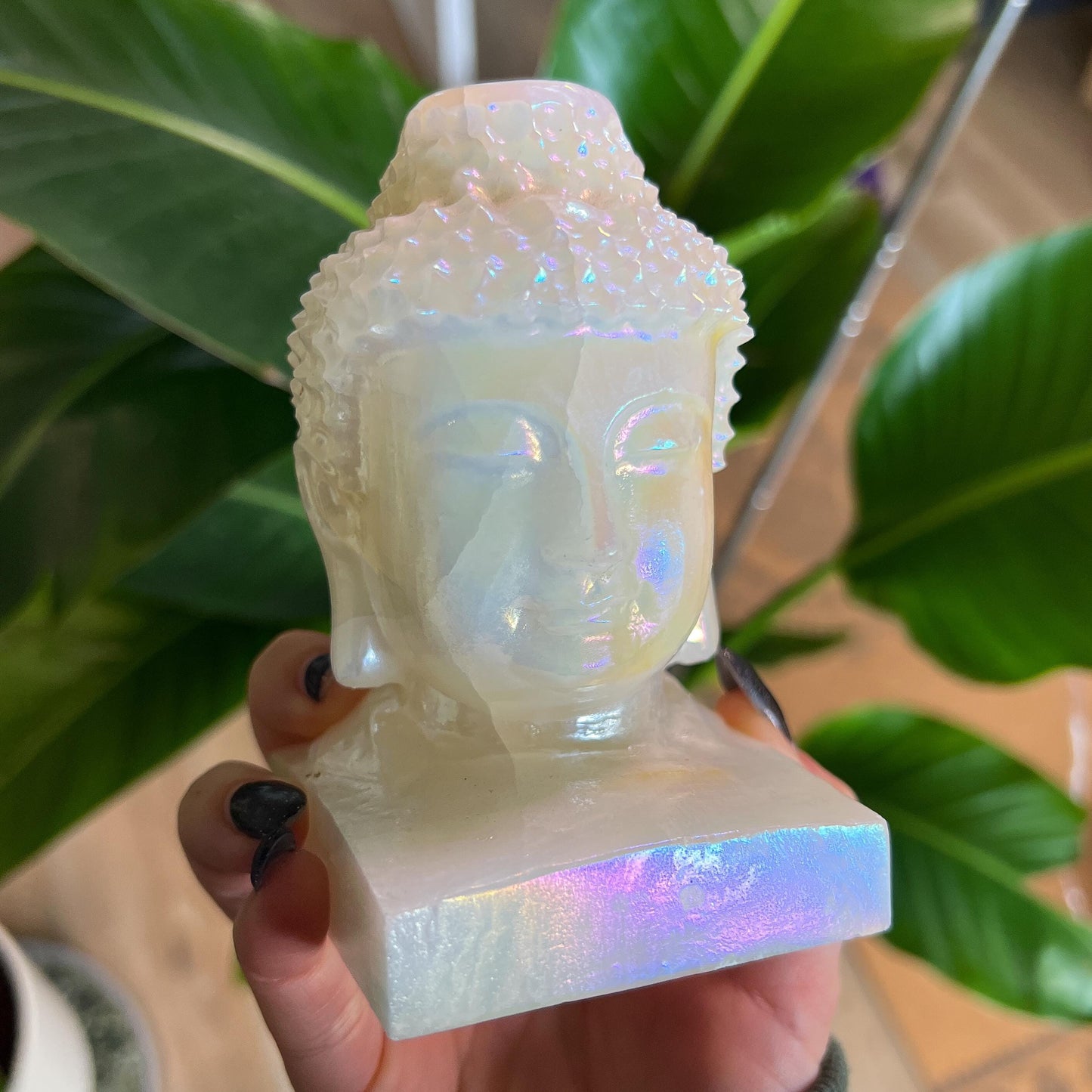 Rainbow Aura Jade Buddha
