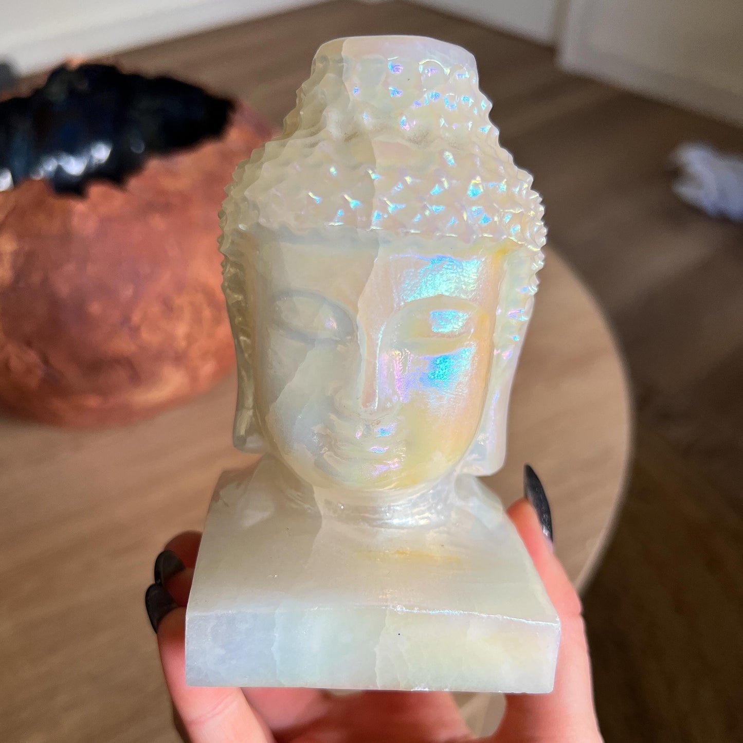 Rainbow Aura Jade Buddha