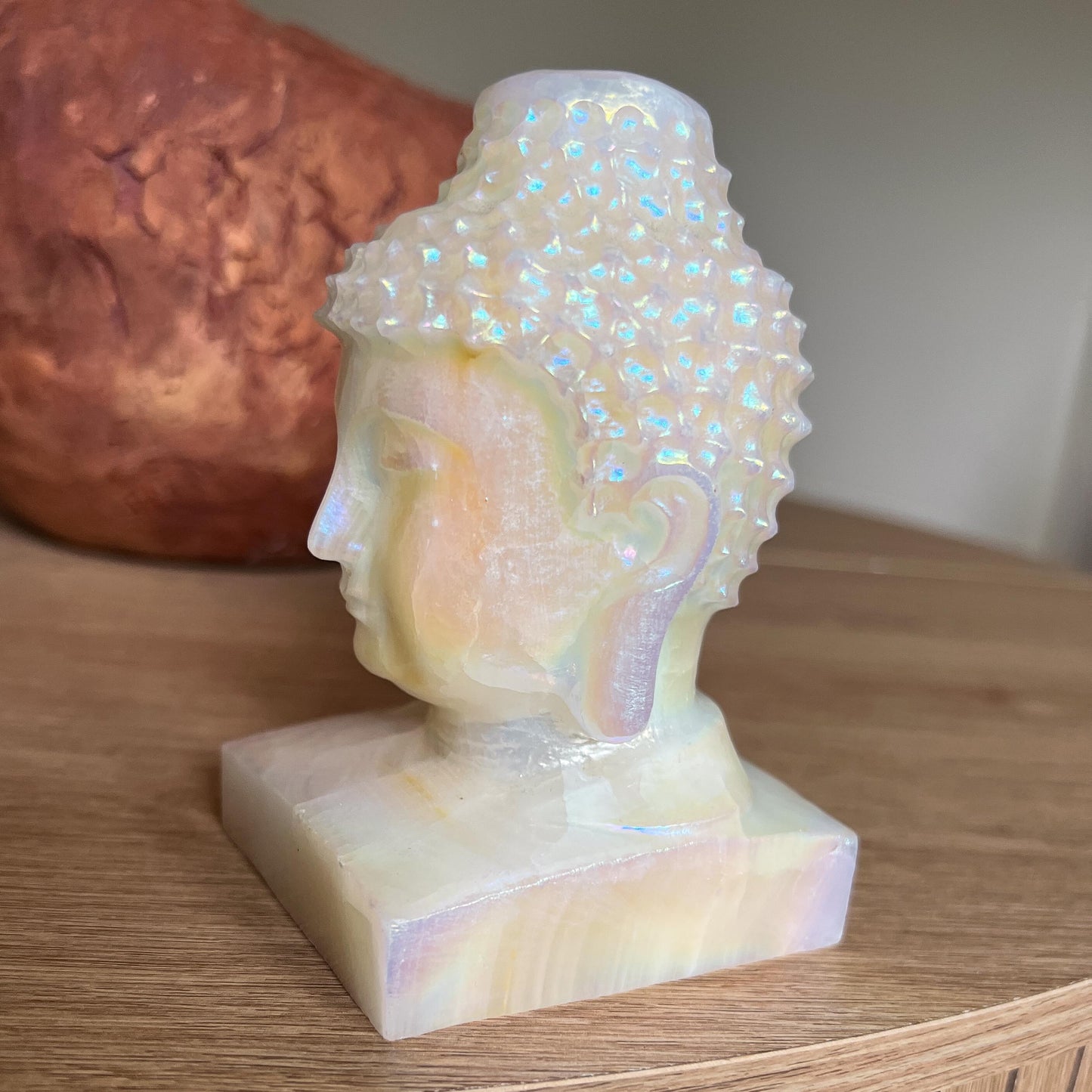 Rainbow Aura Jade Buddha