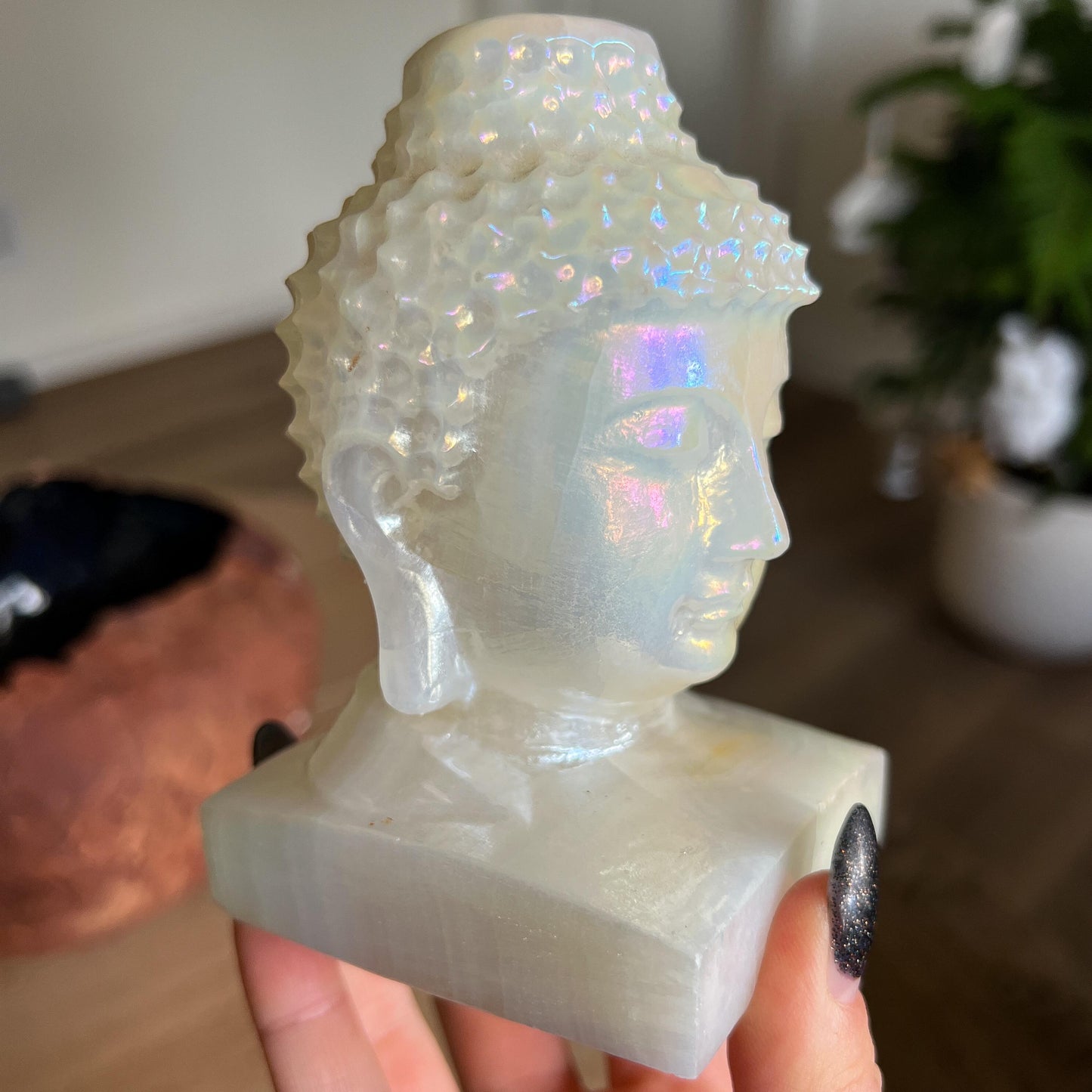 Rainbow Aura Jade Buddha