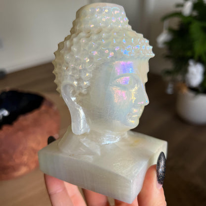 Rainbow Aura Jade Buddha