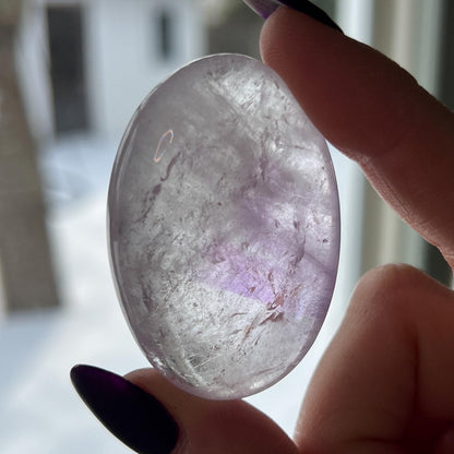 Phantom Amethyst Palm Stone