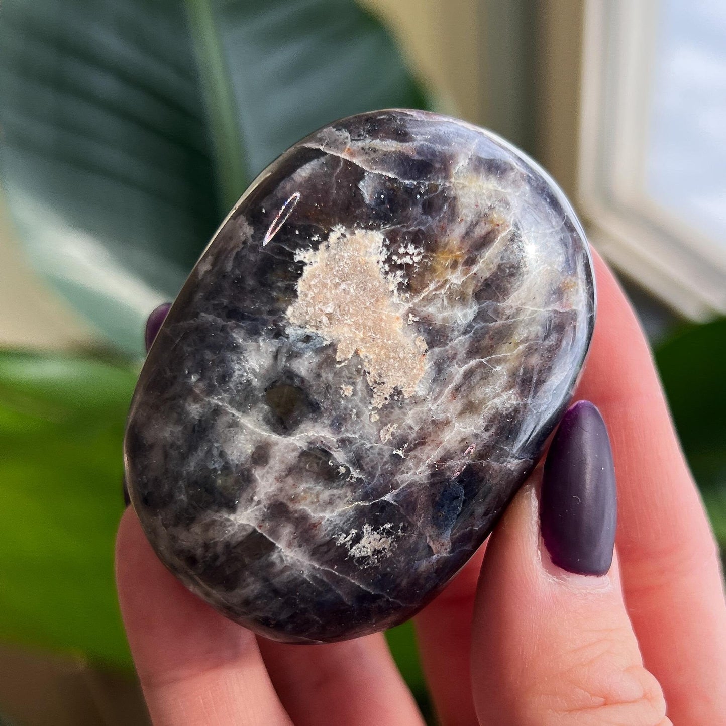 Iolite Chunky Palm Stone