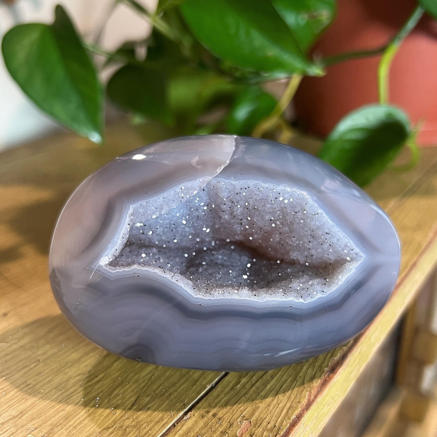 Sugar Druzy Agate Cave