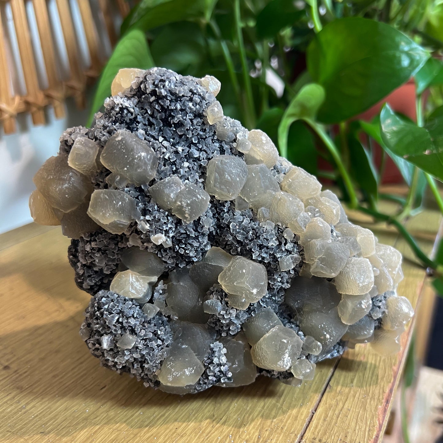 Black Amethyst Calcite Geode