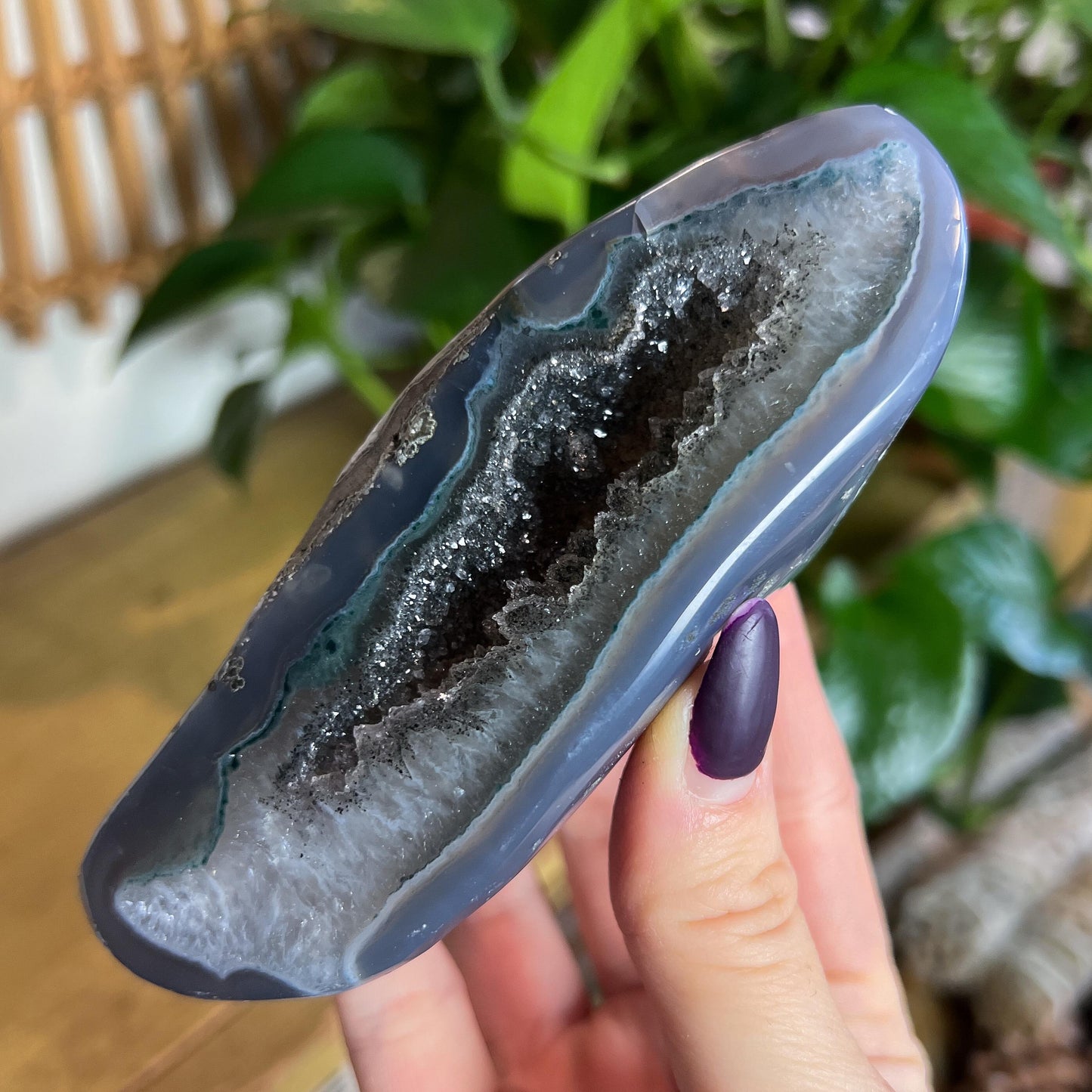 Black Galaxy Amethyst Geode