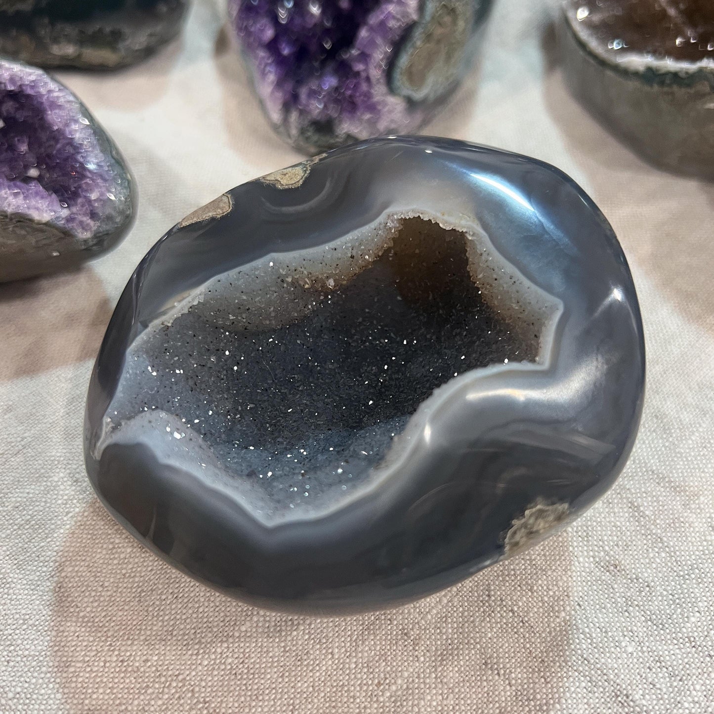Sugar Druzy Agate Cave