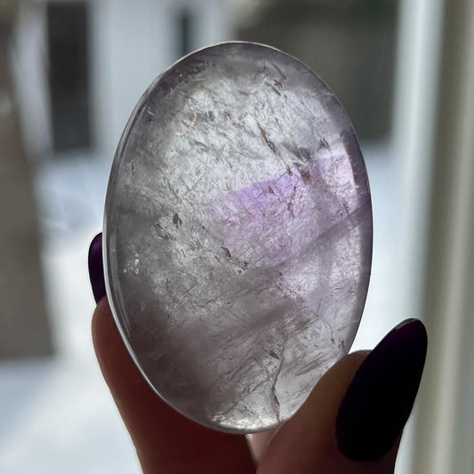 Phantom Amethyst Palm Stone