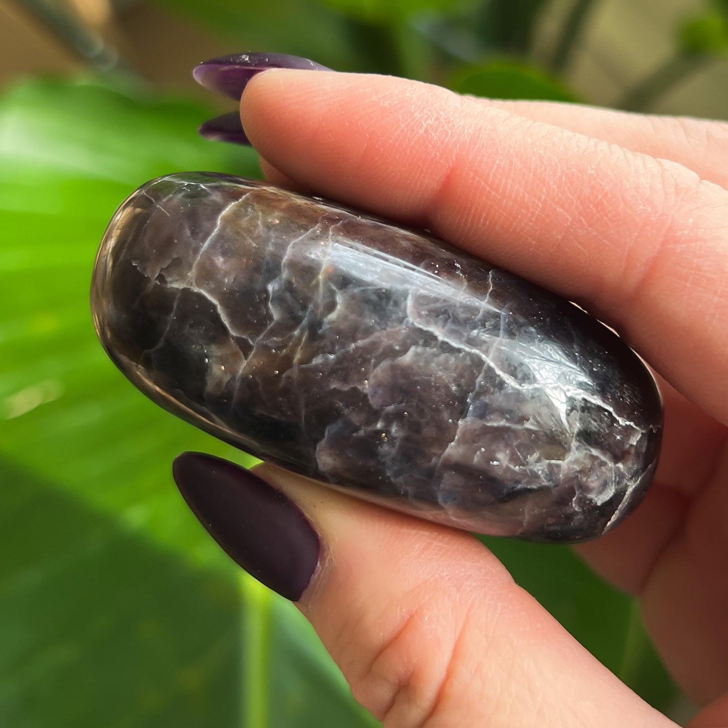 Iolite Chunky Palm Stone