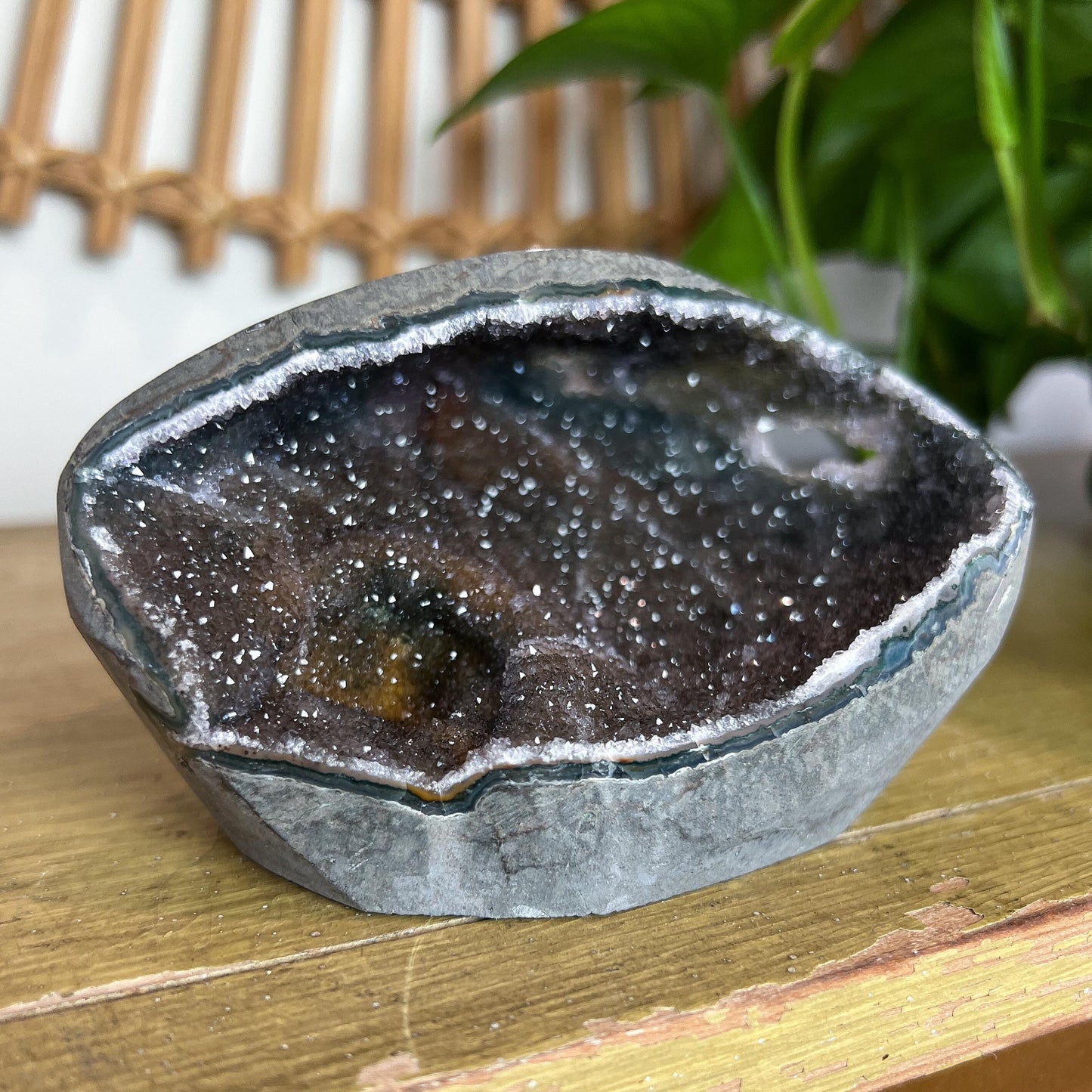 Rainbow Amethyst Geode Cave