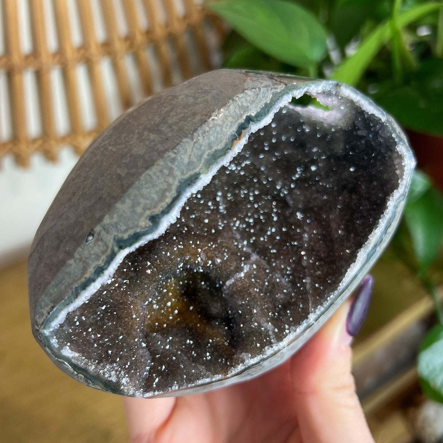 Rainbow Amethyst Geode Cave