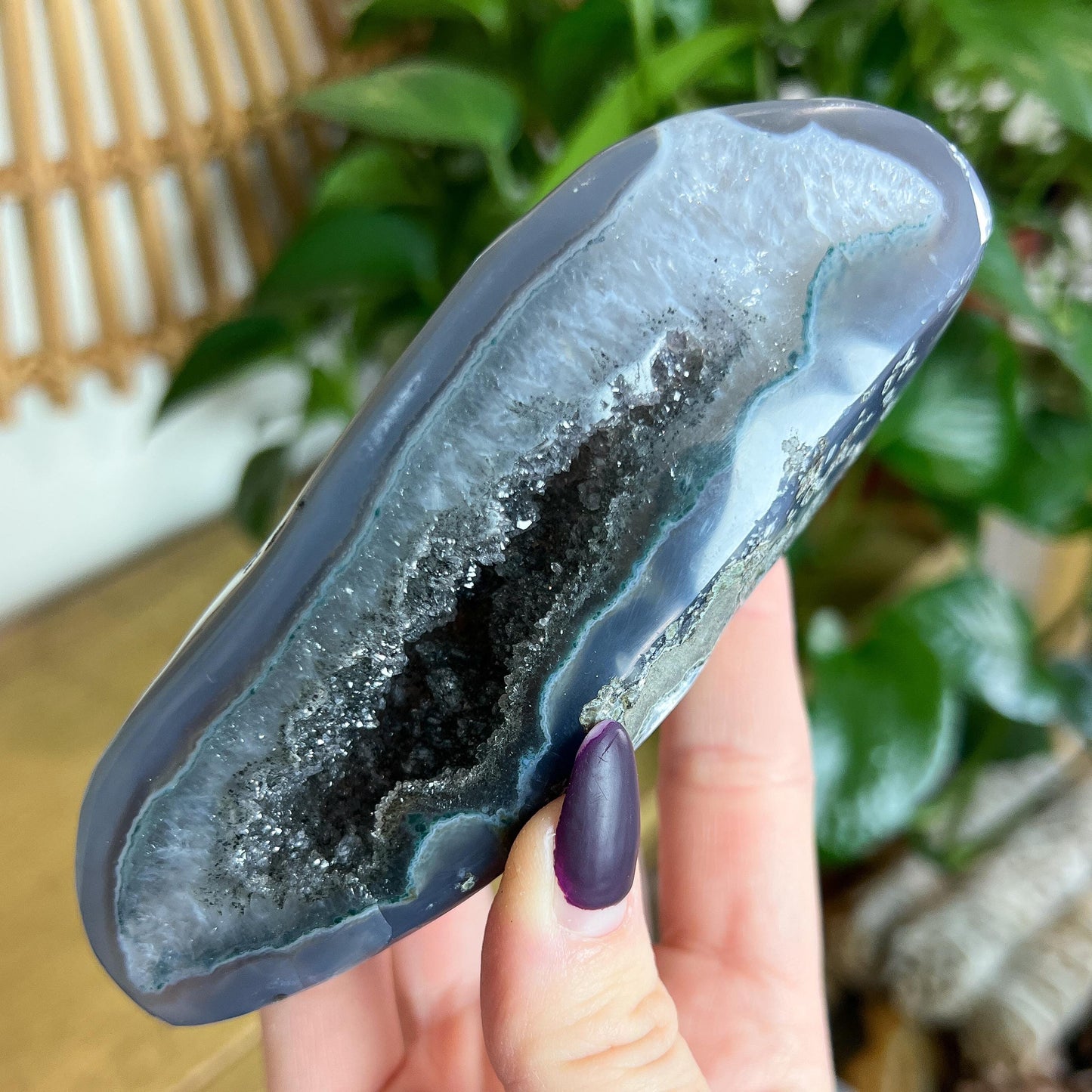 Black Galaxy Amethyst Geode