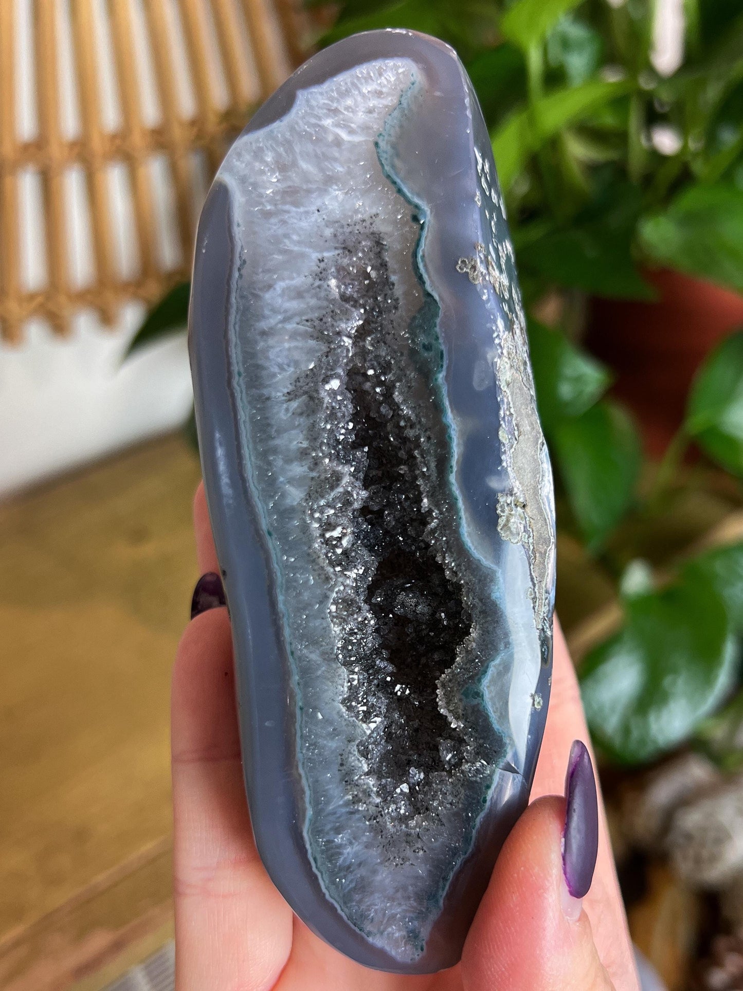 Black Galaxy Amethyst Geode