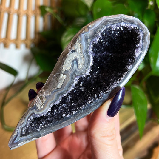 Black Galaxy Amethyst Geode Cave