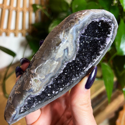 Black Galaxy Amethyst Geode Cave