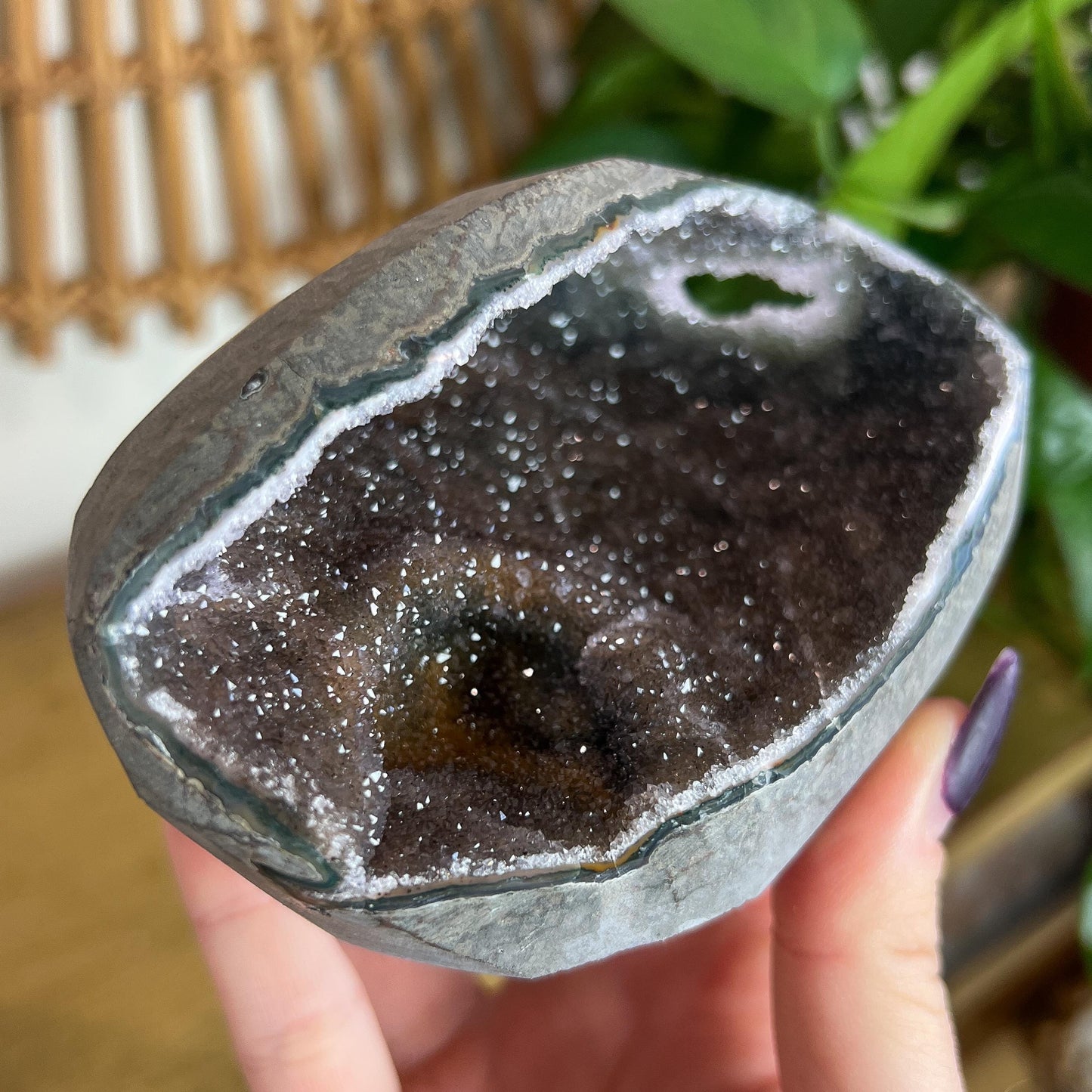 Rainbow Amethyst Geode Cave
