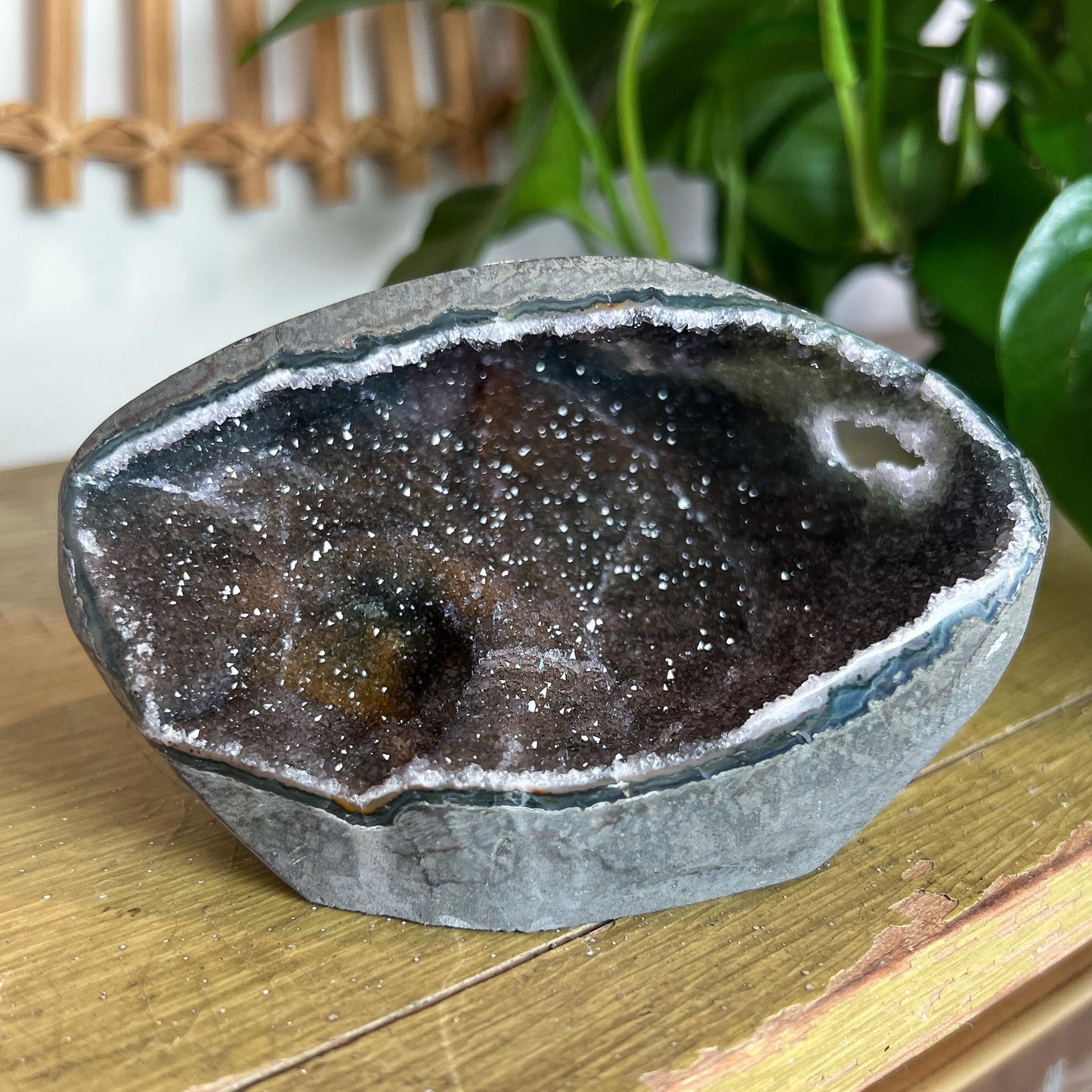 Rainbow Amethyst Geode Cave