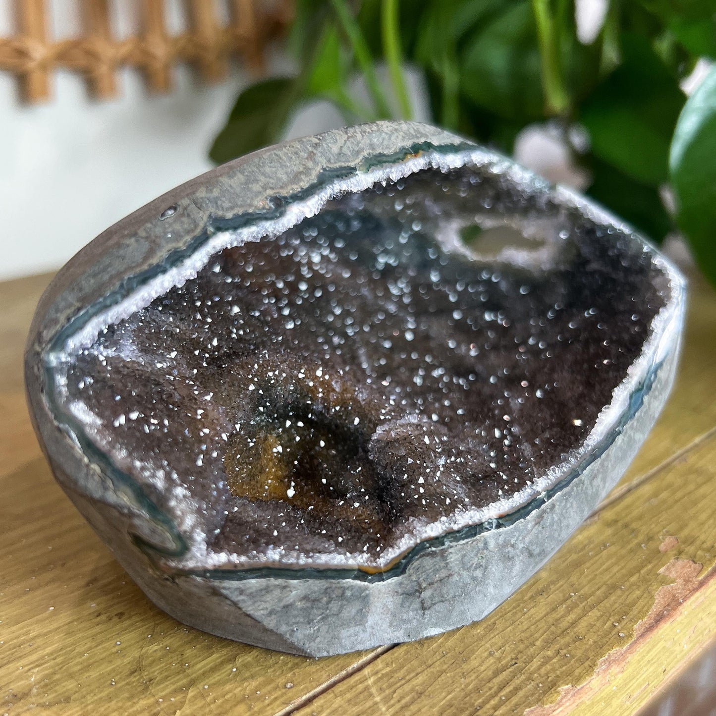 Rainbow Amethyst Geode Cave