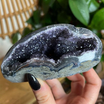 Druzy Amethyst Pink Agate Cave