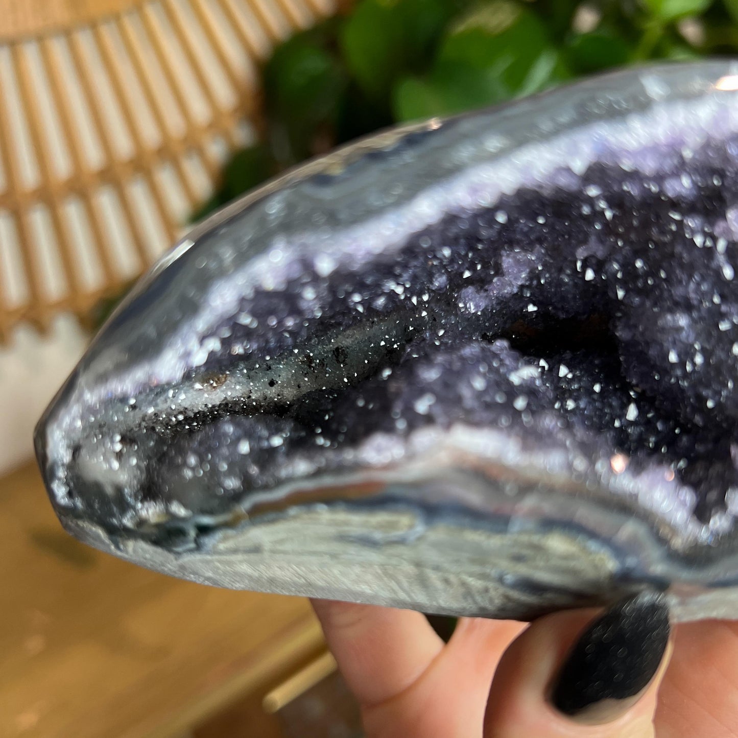 Druzy Amethyst Pink Agate Cave