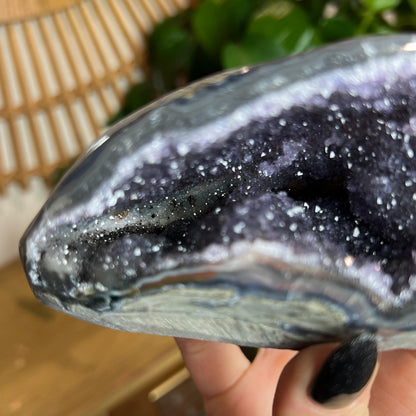 Druzy Amethyst Pink Agate Cave