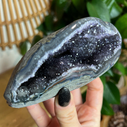 Druzy Amethyst Pink Agate Cave